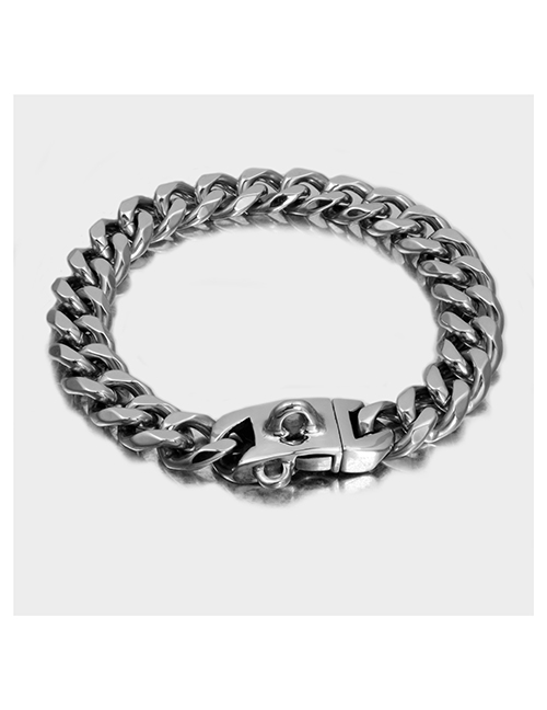 Fashion 19mm Silver 26 Inches/66cm Titanium Steel Geometric Chain Dog Chain