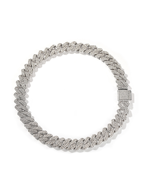 Fashion Silver (alloy Width 13mm) Bracelet 7inch Alloy Geometric Chain Necklace
