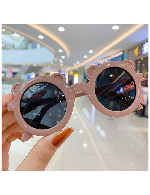 Fashion Dark Pink [collection Plus Purchase Priority Delivery] Resin Cartoon Kids Sunglasses