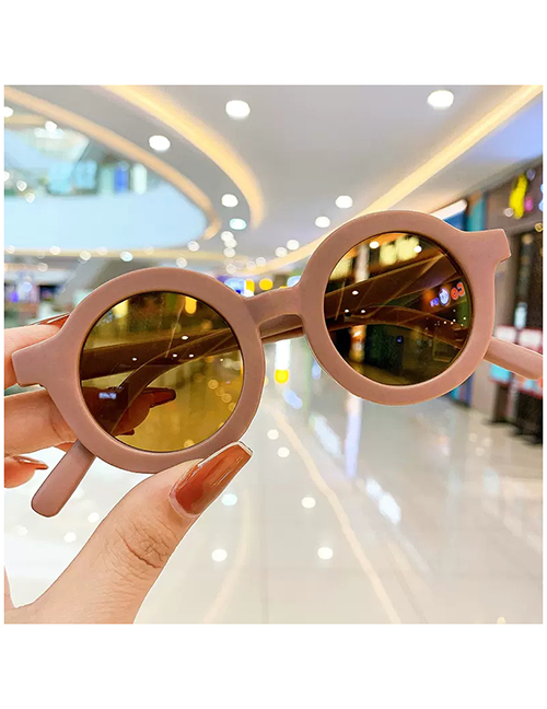 Fashion 1#dark Pink-frosted Sunglasses Resin Cartoon Kids Sunglasses