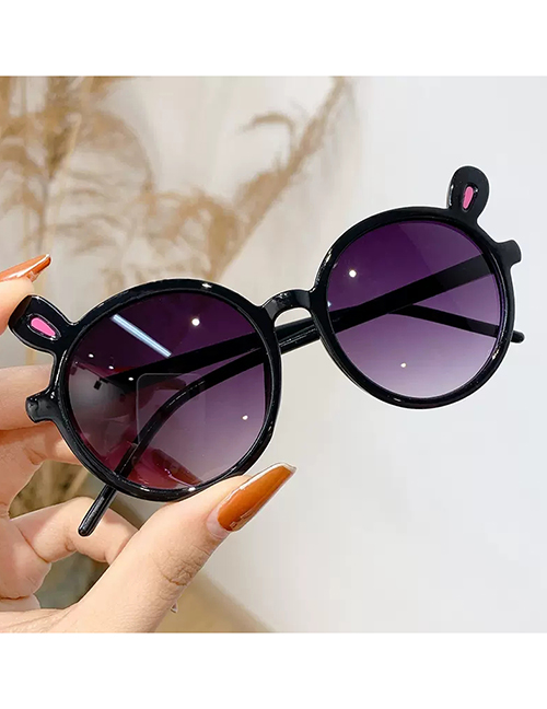 Fashion Black Frame Resin Cartoon Kids Sunglasses