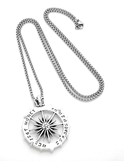 Fashion Silver Alloy Sun Necklace