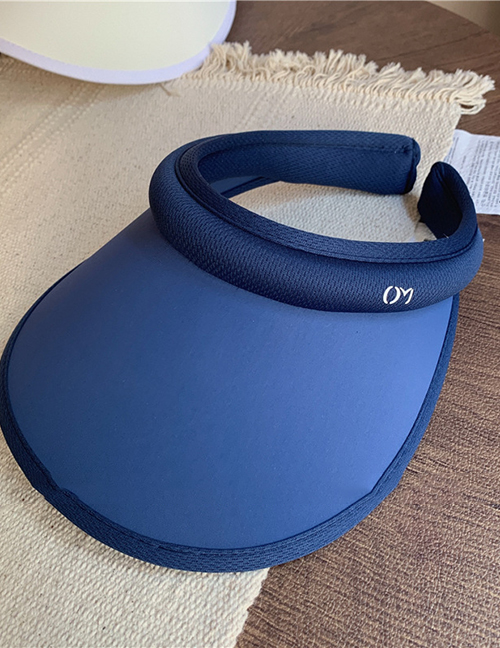 Fashion Blue Gift Windproof Rope Acrylic Large Brim Hollow Sun Hat