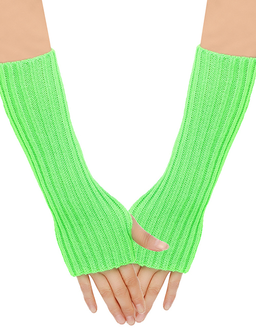 Fashion Grass Green [deeper] 11# Wool Knit Gloves