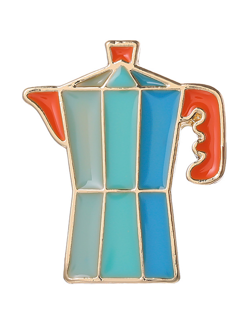 Fashion 3# Alloy Lacquer Coffee Pot Coffee Cup Brooch