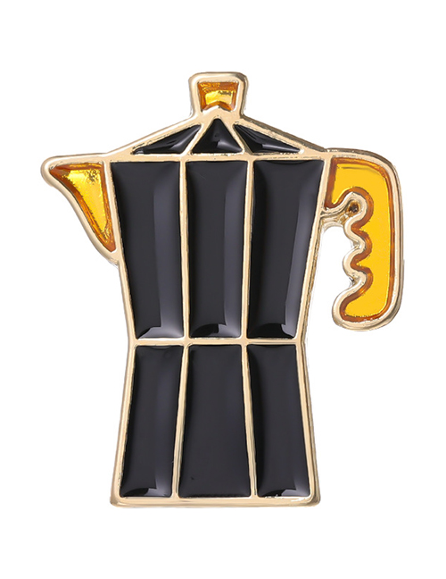Fashion 10# Alloy Lacquer Coffee Pot Coffee Cup Brooch