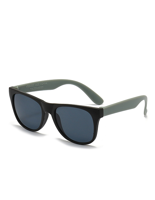 Fashion Black Frame Gray Legs Pc Square Large Frame Sunglasses