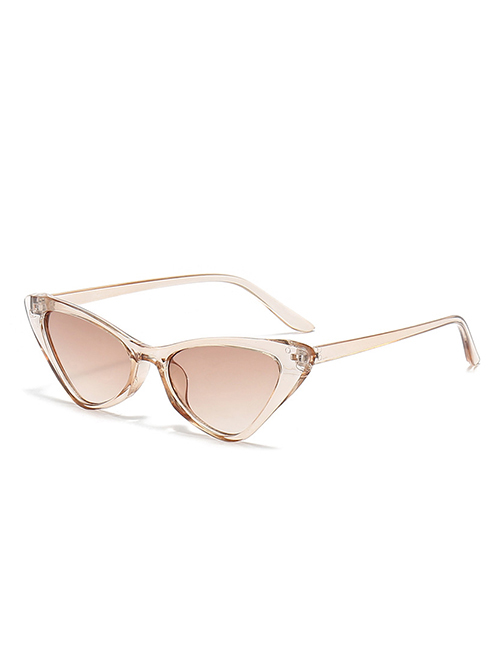 Fashion Tea Frame Double Tea Tablet Irregular Cat Eye Triangle Sunglasses