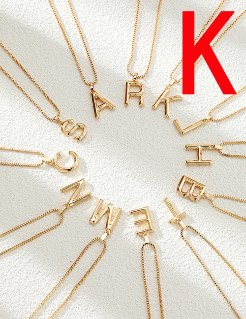 Fashion K Metal 26 Alphabet Necklace
