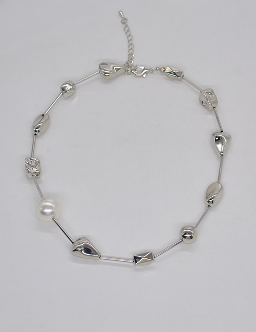 Fashion Silver Metal Geometric Irregular Necklace