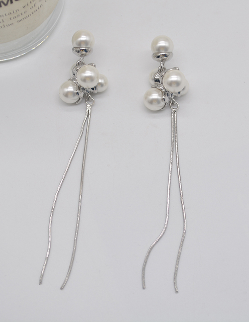 Fashion Earrings Pearl Grape Cluster Tassel Earrings