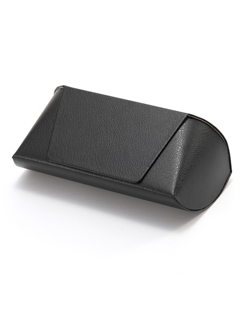 Fashion Black Leather Glasses Portable Storage Bag