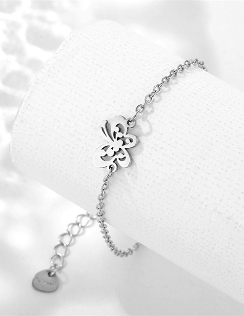 Fashion 8# Stainless Steel Butterfly Bracelet
