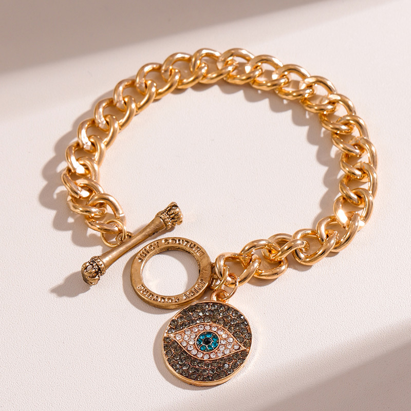 Fashion Gold Alloy Diamond Eye Chain Bracelet