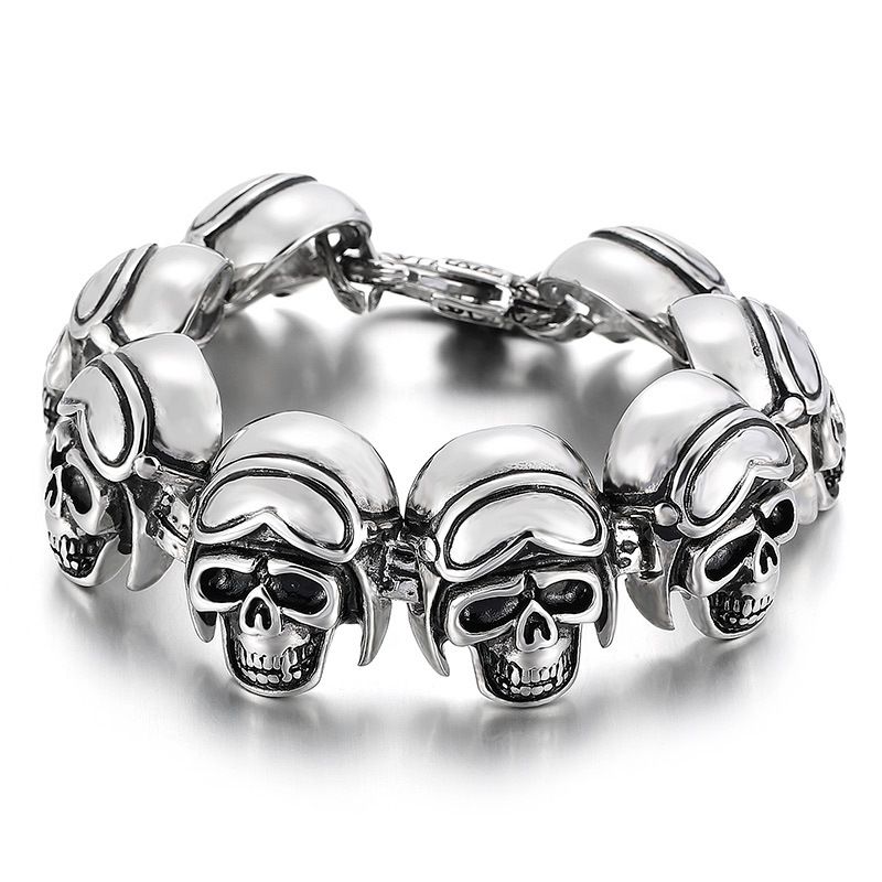 Fashion 2# Titanium Steel Skull Mens Ring