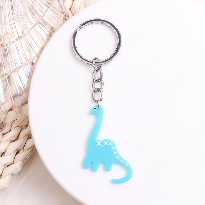 Fashion Long Neck Blue Dinosaur-keychain Acrylic Dinosaur Keychain