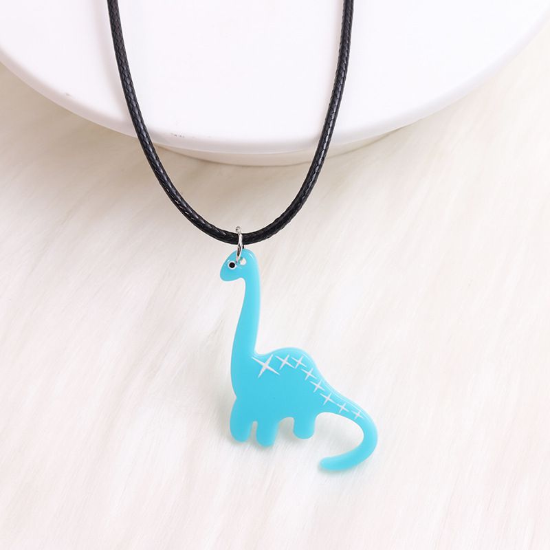 Fashion Long Neck Blue Dinosaur-necklace Acrylic Dinosaur Necklace