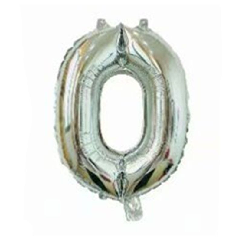 Fashion 16-inch Bright Silver O (minimum Batch Of 50 Pieces) 16 Inch Aluminum Film 26 Letter Balloon
