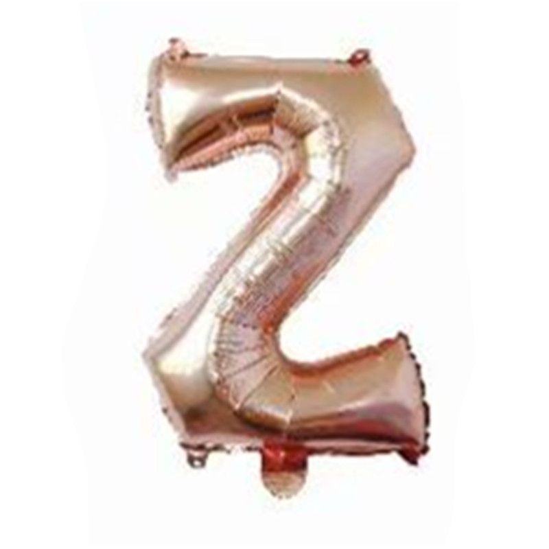 Fashion 16-inch Rose Gold Z (minimum Batch Of 50 Pieces) 16 Inch Aluminum Film 26 Letter Balloon