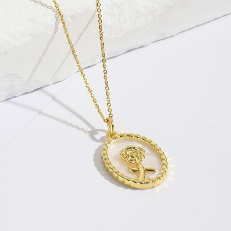 Fashion 10# Copper Geometric Round Necklace