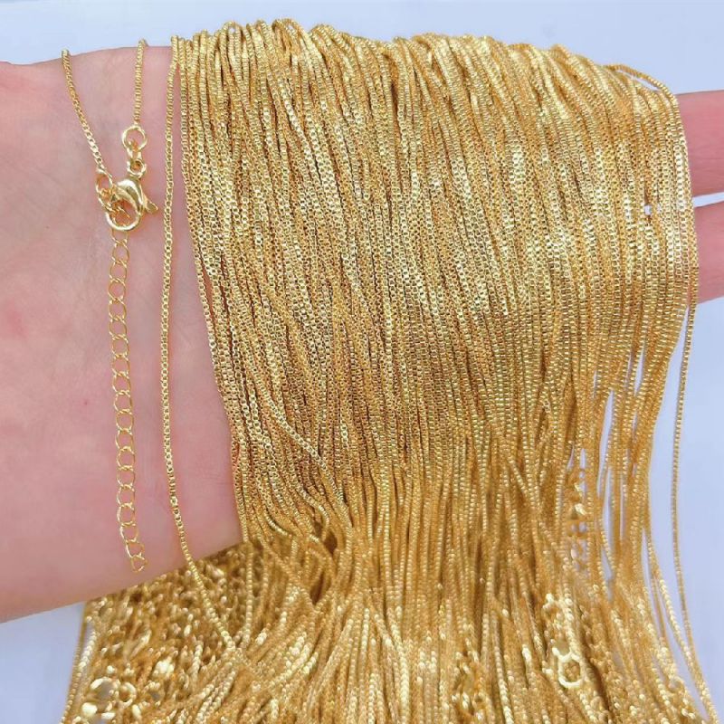 Fashion 4# Gold Plated Copper Geometric Chain Necklace