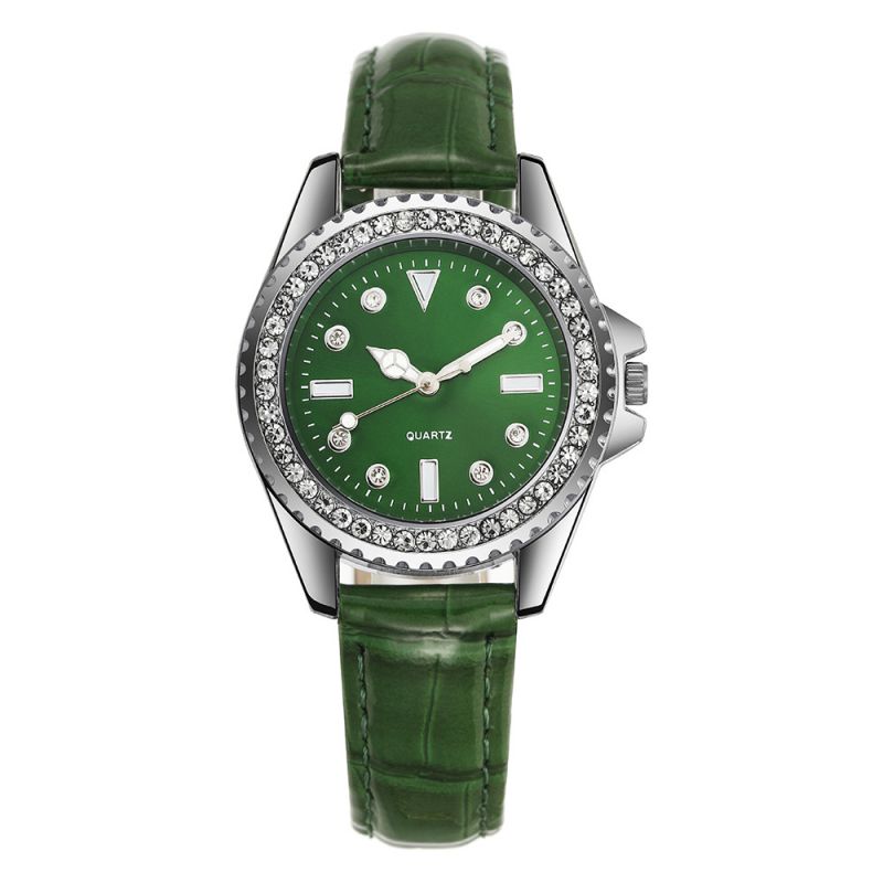 Fashion Green Watch Stainless Steel Round Watch