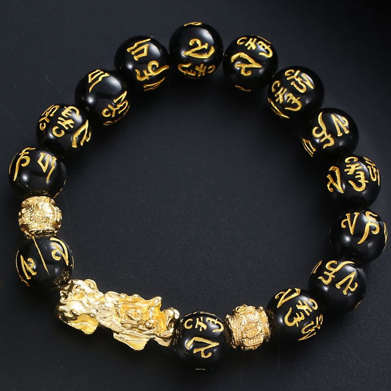 Fashion Dragon Head Black Beads Stainless Steel Beaded Mens Bracelet Set