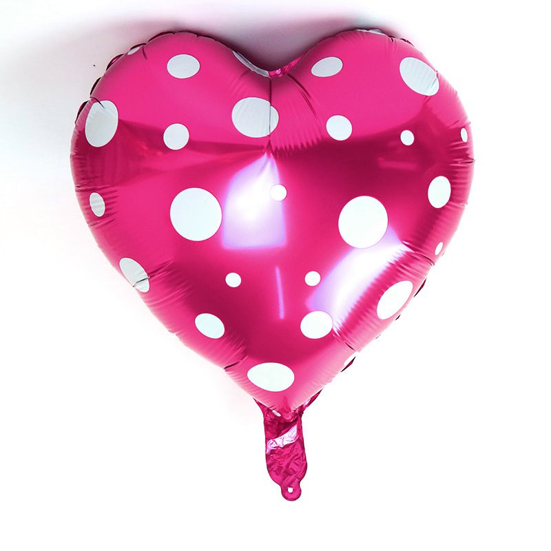 Fashion Pink Ball White Spot 18-inch Aluminum Film Love Polka Dot Balloon