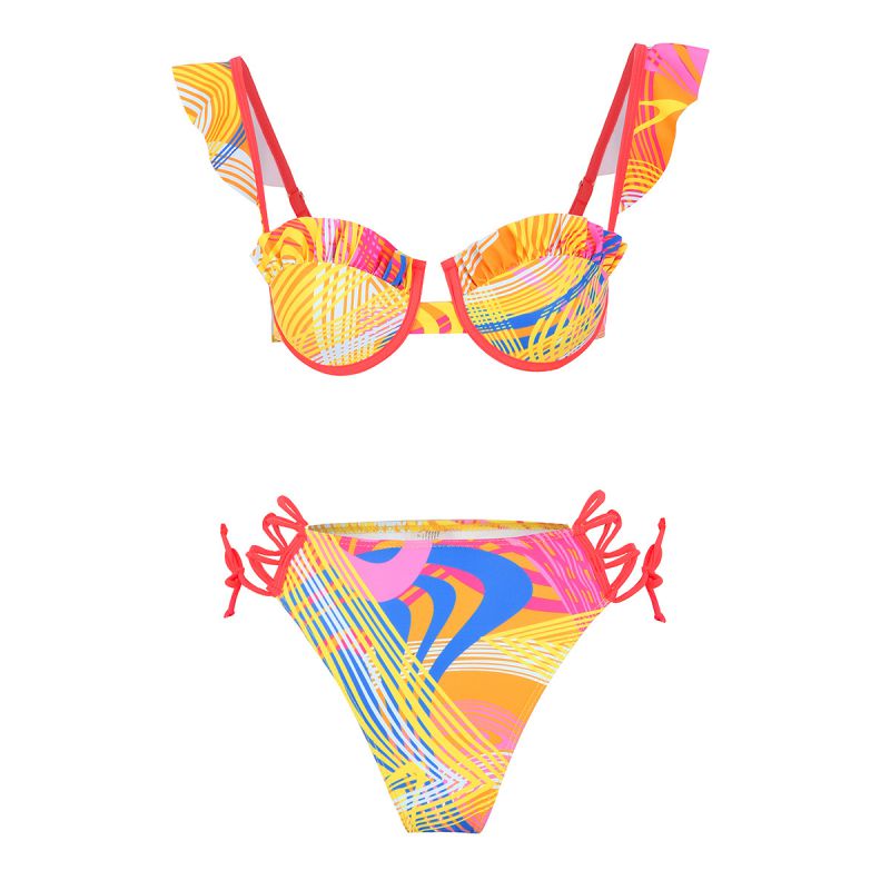 Fashion Swimsuit Only Polyester Printed Swimsuit Bikini