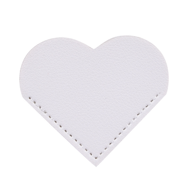 Fashion Fashion White Leather Love Bookmark