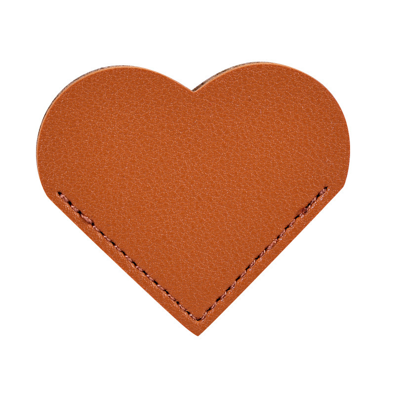 Fashion Orange Orange Leather Love Bookmark
