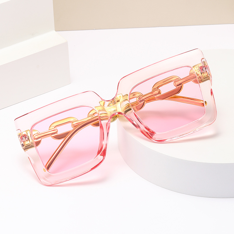 Fashion Translucent Powder Frame C5 Ac Square Sunglasses