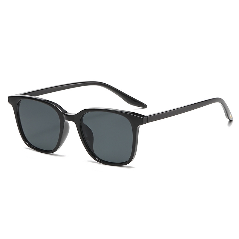 Fashion Black Frame Black Gray C1 Large Square Frame Sunglasses