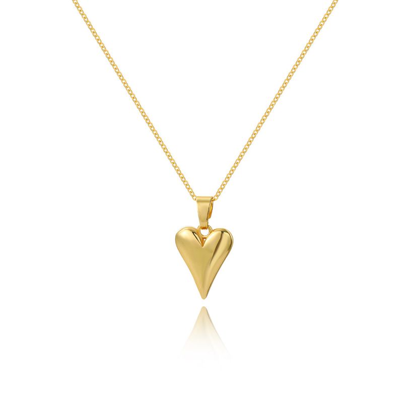Fashion 3# Copper Gold-plated Love Necklace