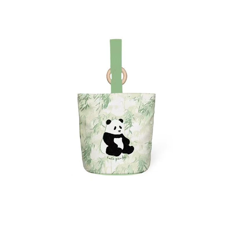 Fashion Bamboo Forest Panda Canvas Print Tote Bag
