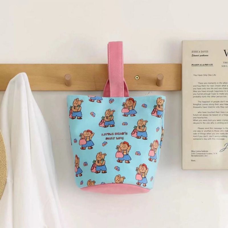 Fashion Korean Bear Canvas Print Tote Bag