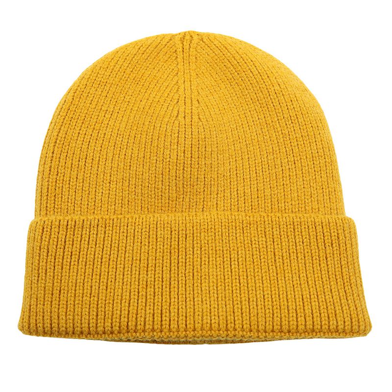 Fashion Ginger Yellow Acrylic Knitted Beanie