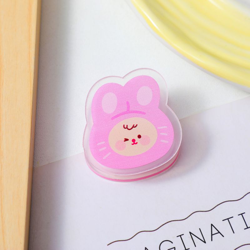 Fashion Pink Bunny Acrylic Rabbit Double-sided Fixing Clip