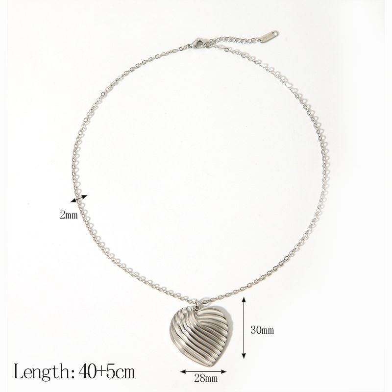 Fashion 4# Stainless Steel Love Necklace