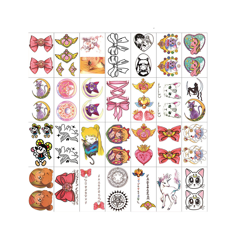 Fashion R Package 30 Pieces Per Pack Cartoon Printed Tattoo Stickers