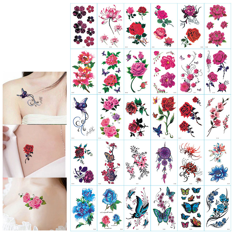 Fashion E Package 30 Pieces Per Pack Cartoon Printed Tattoo Stickers