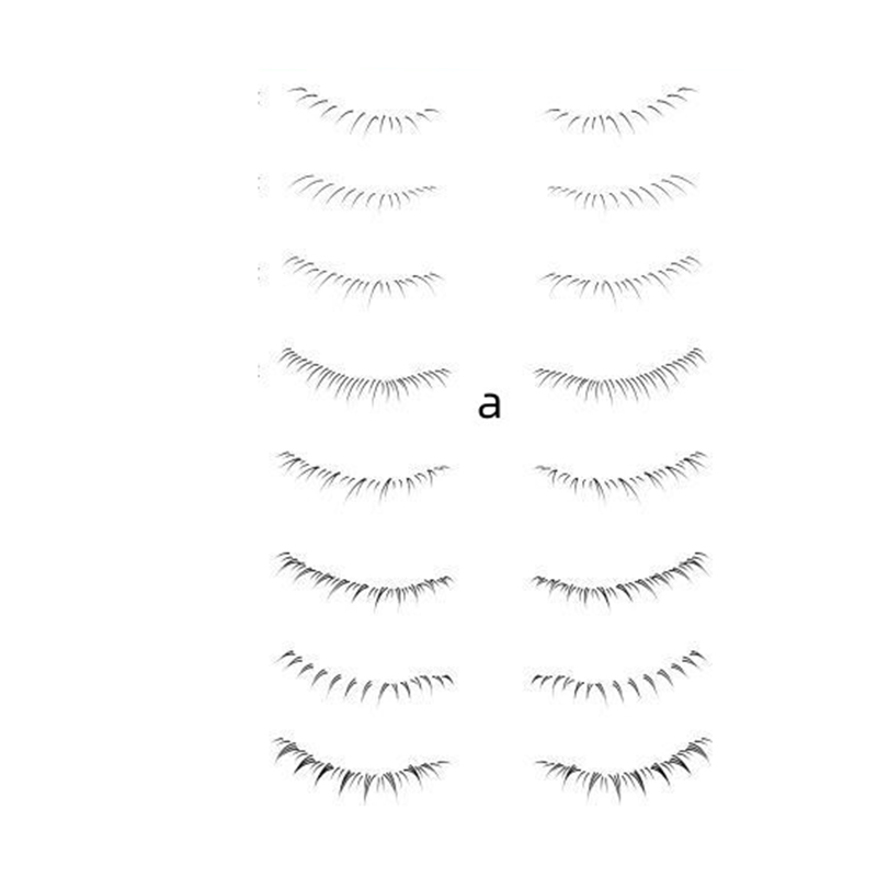 Fashion 2 Pictures Of Lower Eyelashes Type A (8 Pairs Per Picture) False Eyelashes Disposable Tattoo Stickers