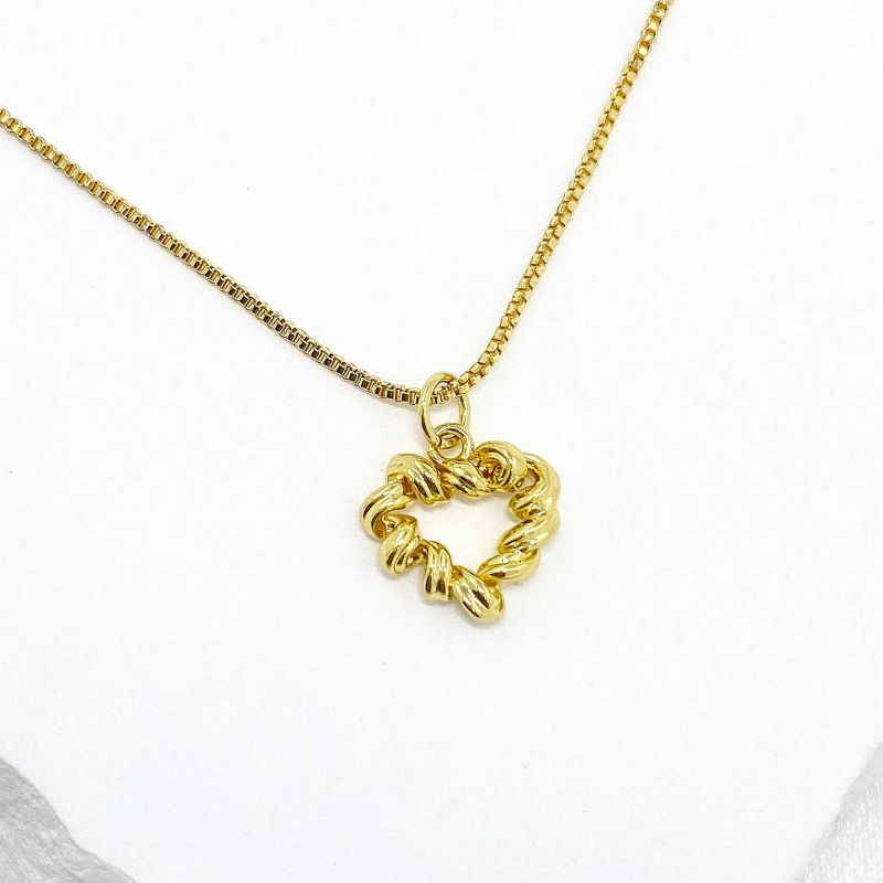 Fashion Gold Gold-plated Copper Love Phone Cord Necklace