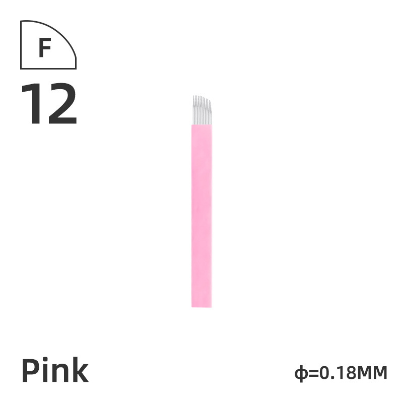 Fashion Pink Leather (0.18mm) 12f Metal Geometric Pattern Embroidery Needle