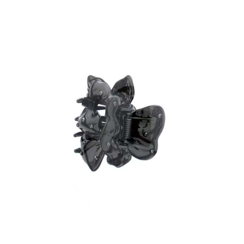 Fashion Butterfly Gun Black Titanium Steel Geometric Butterfly Clamp
