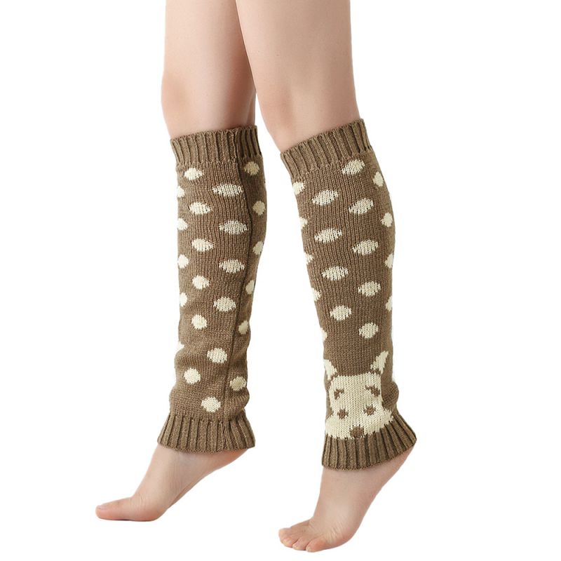 Fashion Khaki 2# Acrylic Printed Knitted Socks