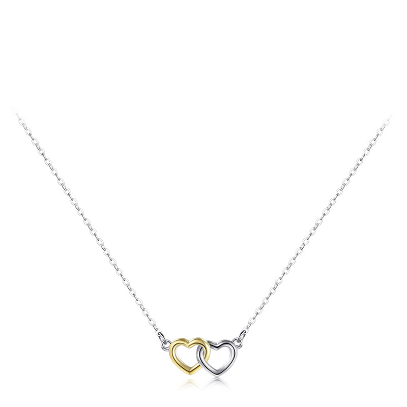 Fashion Silver Metal Hollow Love Necklace
