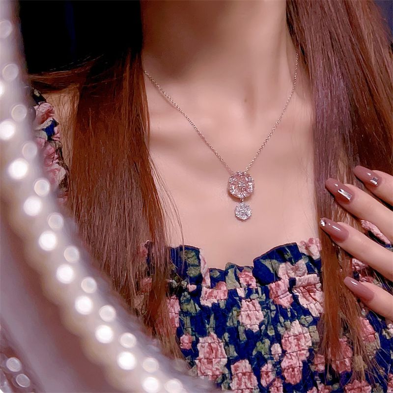 Fashion Necklace Copper Diamond Flower Necklace