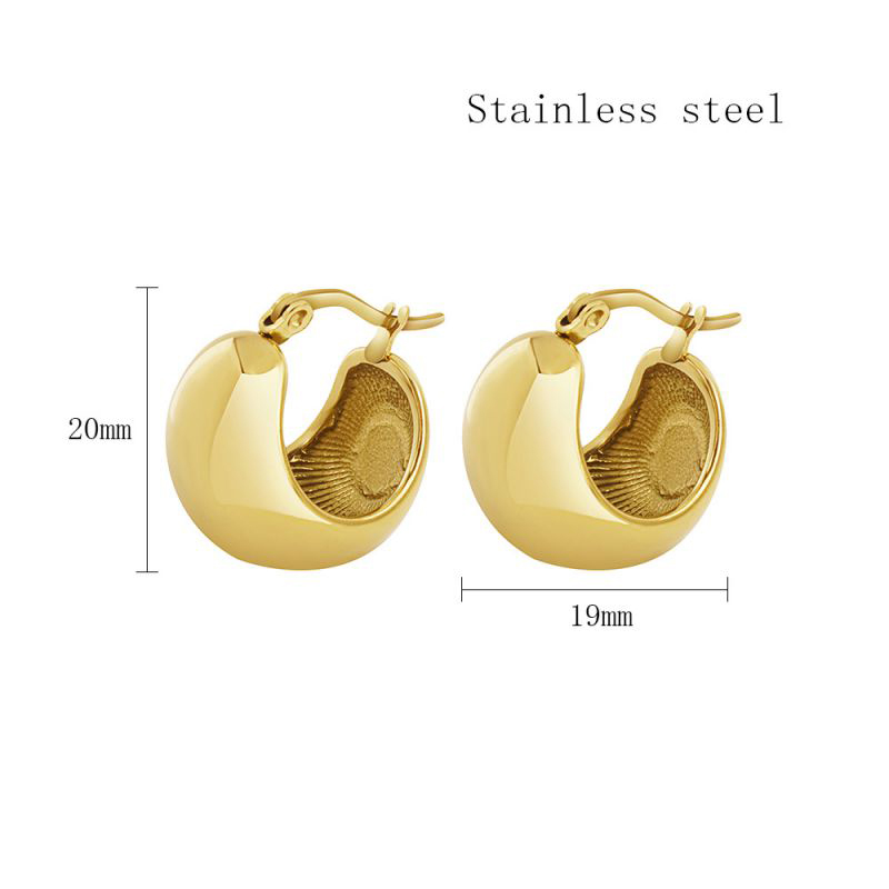 Fashion Gold Metal Three-dimensional Spherical Earrings