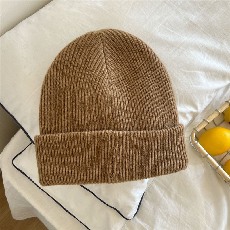 Fashion 3 Light Plate Wool Camel Hat Wool Knitted Beanie